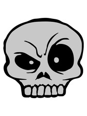 Skeptischer Gesichtsausdruck Schädel Skelett 