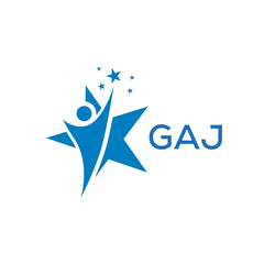 GAJ Letter logo white background .GAJ Business finance logo design vector image in illustrator .GAJ letter logo design for entrepreneur and business.  © Ratna bati