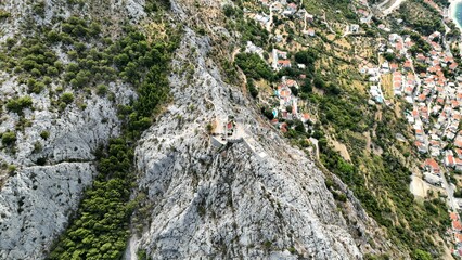 croatia, cetina, river, sea, beach, traveling, ships, hills, panorama,