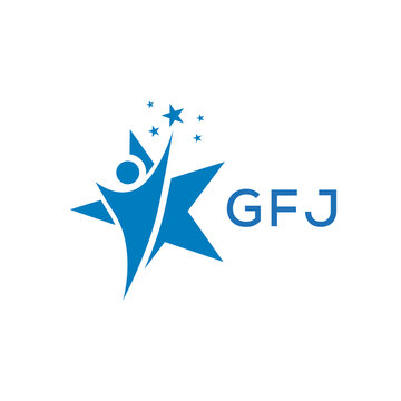 GFJ Letter logo white background .GFJ Business finance logo design vector image in illustrator .GFJ letter logo design for entrepreneur and business.
