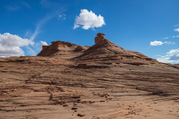 Naklejka premium Rock formations viewed from the Beehive trail in Page, Arizona
