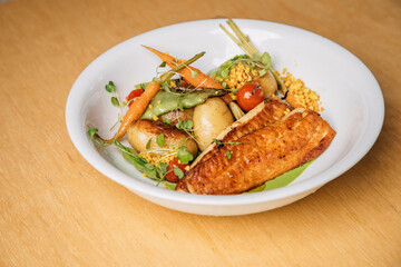 grilled chicken with vegetables