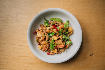 stir fried rice with shrimp