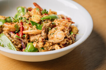 stir fried rice with shrimp