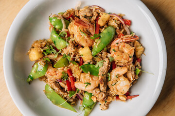 stir fried rice with shrimp
