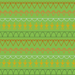Summer green striped seamless pattern. Colourful line pattern. 60s,70s style.