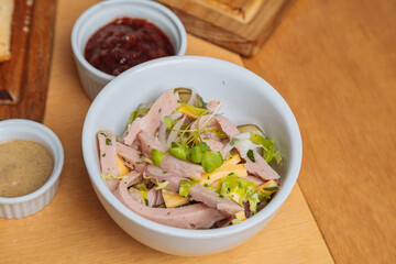 beef and salad