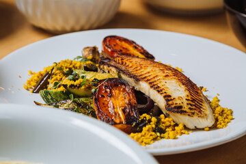 grilled chicken with vegetables