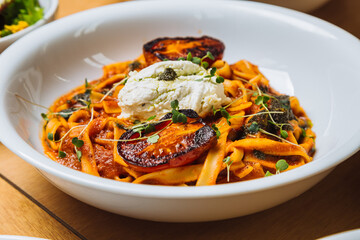 spaghetti with seafood