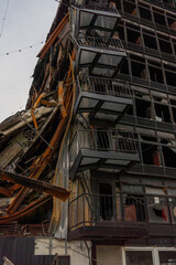 ruins of a building after fire, garage house dilapidated ruins, Bratislava, Slovakia, Europe