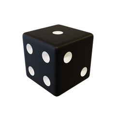 Black game dice.