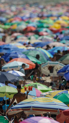 colorful  beach umbrellas