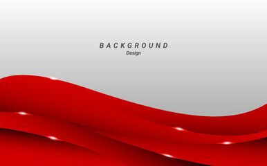 Abstract red gradient wave futuristic background template design