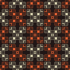 Seamless pattern with ethnic geometric ornament.