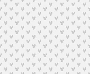 Hand drawn background with hearts. Seamless grungy wallpaper on surface. Chaotic texture with many love signs. Lovely pattern. Line art. Print for banner, flyer or poster. Black and white illustration