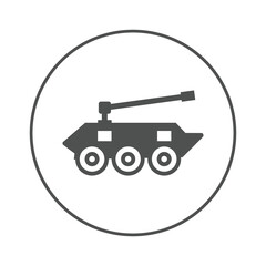 High tech military tank icon | Circle version icon |