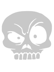 Monster skeptischer Gesichtsausdruck Schädel 