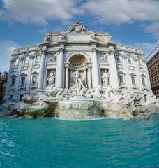 Fototapeta na wymiar Rome capital fountain Trevi touristic destination 