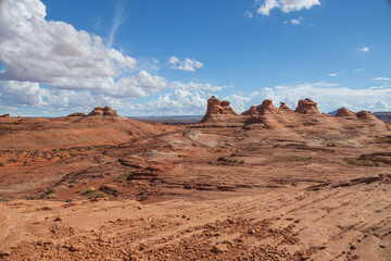 Rock formations viewed from the Beehive trail in Page, Arizona
