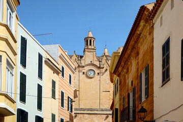 Ciutadella, Menorca (Minorca), Spain. Catedral de Santa Maria de Menorca. Building details