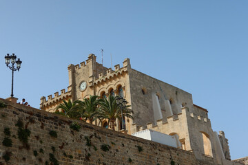 Obraz premium Ciutadella, Menorca (Minorca), Spain. Town Hall building in Ciutedella de Menorca