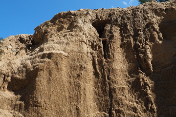 Sandstone is a fragmentary sedimentary rock, a homogeneous or layered aggregate of fragmentary...