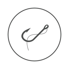 Catch fishing bait hook icon | Circle version icon |