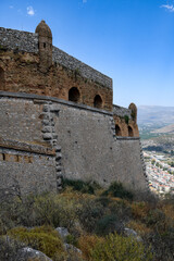 Fototapeta na wymiar Arial view of Nafplio from Fort Palamidi