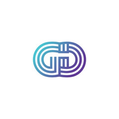 digital money logo, modern web bank logo