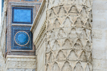 Blue madrasah or Sahibiye (Gök) Madrasah in Sivas, Turkey - Sivas is a tourist magnet with its Seljuk era historical monuments