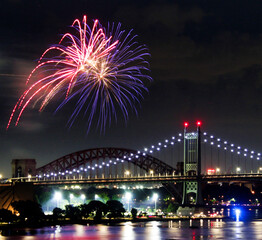 fireworks over the river