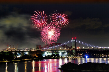 fireworks over the river