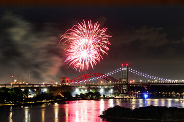fireworks over the river