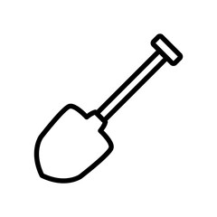 shovel icon vector illustration on white background.