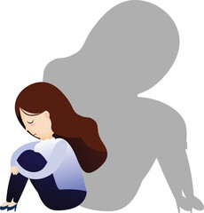 Woman Depressed Concept.