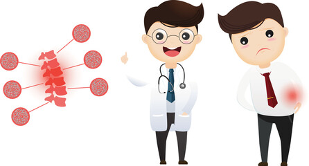  Businessman with osteoporosis.