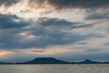 Obraz na płótnie Canvas beautiful panorama with lake Balaton