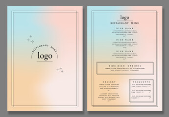 Menu with Soft Gradients