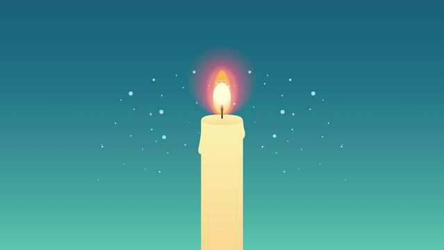 wax candle religious decoration animation