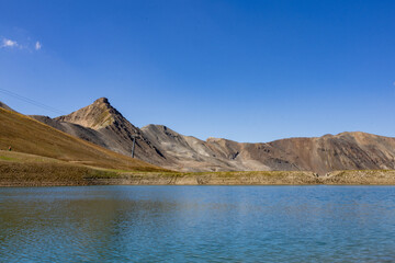 Landscape of mountains in Livigno, Italy, near Switzerland