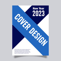 Vector book cover design template for new year celebration