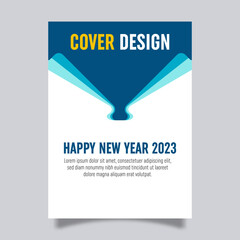 Vector book cover design template for new year celebration