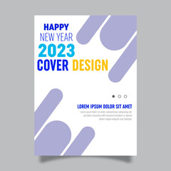 Vector book cover design template for new year celebration