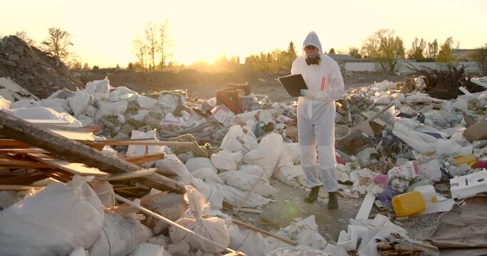 Protesting against the garbage no plastic to save the planet 