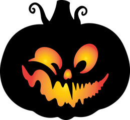 Fototapeta premium Scary Face Halloween Pumpkin 
