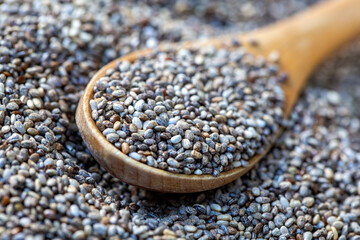 The chia seeds. Healthy superfood.