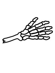Abgetrennte Hand Skelett Begrüßung 