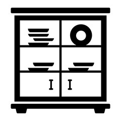 Kitchen Cabinet Glyph Icon