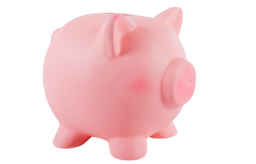piggy bank isolated on transparent