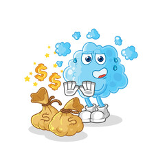 foam refuse money illustration. character vector